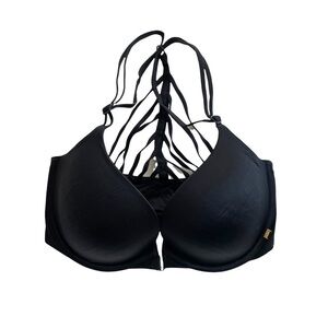 Victoria’s Secret Very Sexy Lightly Lined Plunge Caged Racerback Black Bra 32DDD